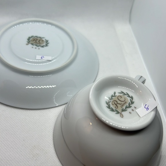 RC TEACUP & SAUCER VINTAGE 1960s PATTERN NORITAKE 564 VICTORIAN ROSES AND LAUREL - Picture 11 of 13